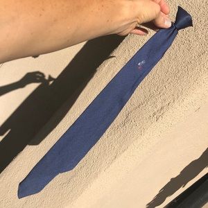 Vintage Snapper brand Clip-On Tie Navy Blue